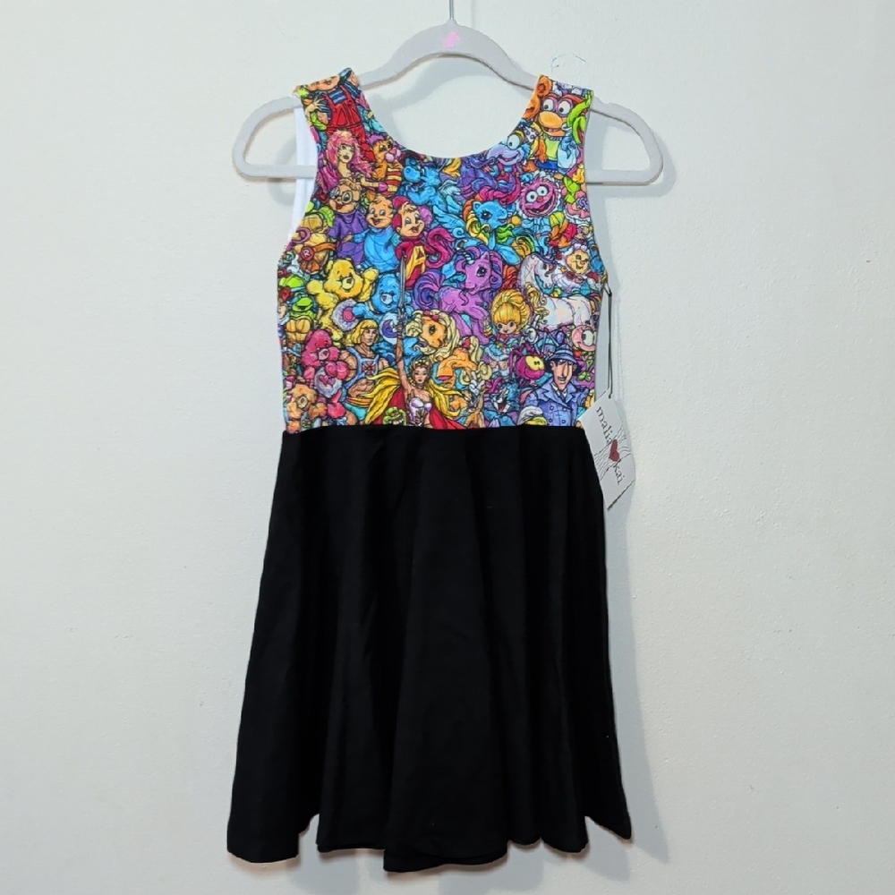 Malia + Kai 80s Cartoon Nostalgia Twirl Dress Care Bears Muppets NEW Girl Size 6